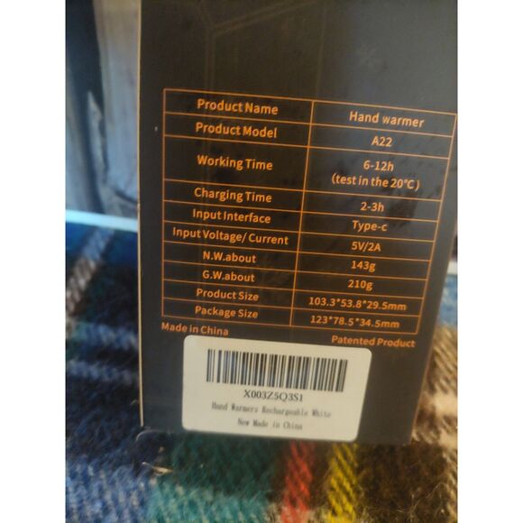 1 Silver Rechargeable Portable Handwarmer Double-Sided Heating USB Pocket Heater - Picture 8 of 8